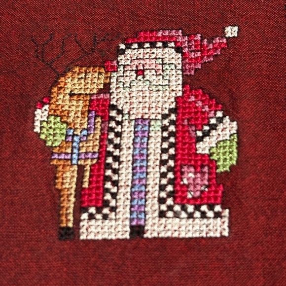 VTG Women Christmas Long Sleeve Button Up Embroidered Shirt Sz L Lemon Grass - Picture 5 of 11